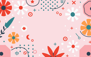 Floral background, Abstract. Good for fashion fabrics, postcards, email header, wallpaper, banner, events, covers, advertising, and more. Valentine's day, women's day, mother's day background.