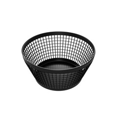 empty basket isolated on white , 3d render