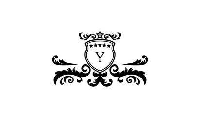 Obraz premium Luxury Stylish Alphabetical Logo Y