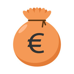Money bag flat illustration