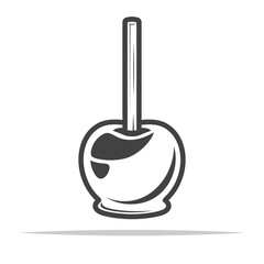 Candy apple icon transparent vector isolated