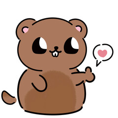 Fototapeta premium Cute Groundhog 