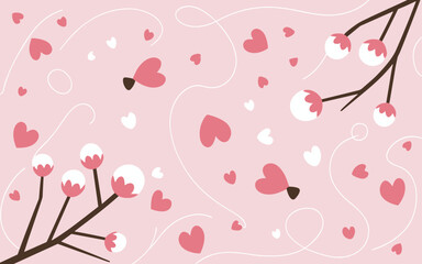 Abstract background poster. Good for fashion fabrics, postcards, email header, wallpaper, banner, events, covers, advertising, and more. Valentine's day, women's day, mother's day background.