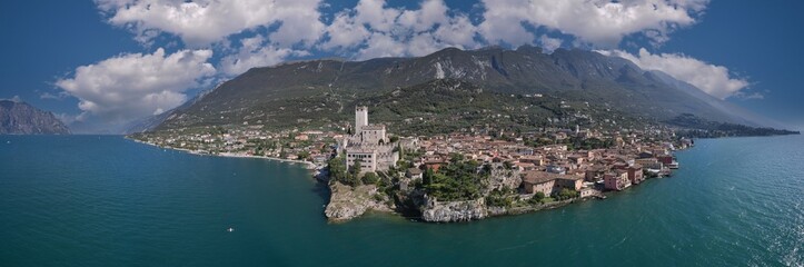 Malcesine is a small town on the shore of Lake Garda in Verona province, Italy. Town of Malcesine...