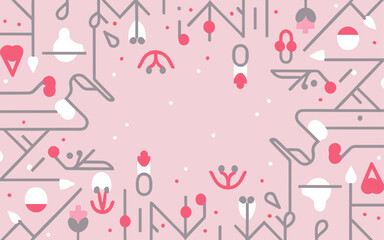 Abstract background poster. Good for fashion fabrics, postcards, email header, wallpaper, banner, events, covers, advertising, and more. Valentine's day, women's day, mother's day background.
