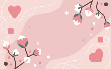 Abstract background poster. Good for fashion fabrics, postcards, email header, wallpaper, banner, events, covers, advertising, and more. Valentine's day, women's day, mother's day background.