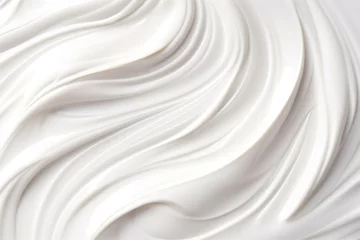 Fotobehang White skincare cream texture as background, close up of cosmetic products © Natalia Garidueva