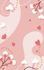 Abstract background poster. Good for fashion fabrics, postcards, email header, wallpaper, banner, events, covers, advertising, and more. Valentine's day, women's day, mother's day background.