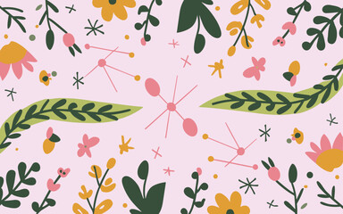 Floral background, Abstract. Good for fashion fabrics, postcards, email header, wallpaper, banner, events, covers, advertising, and more. Valentine's day, women's day, mother's day background.