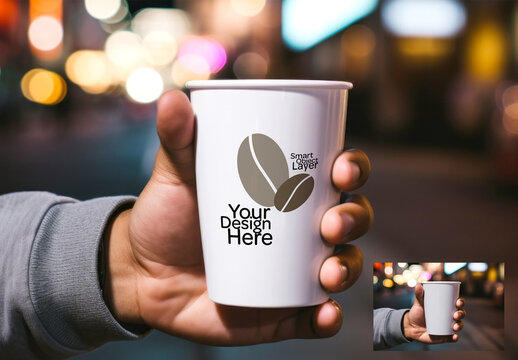 Mockup of an coffee Paper Сup with Generative AI