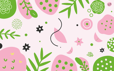 Floral background, Abstract. Good for fashion fabrics, postcards, email header, wallpaper, banner, events, covers, advertising, and more. Valentine's day, women's day, mother's day background.