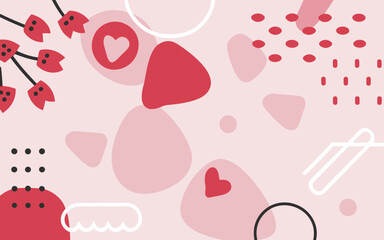 Abstract background poster. Good for fashion fabrics, postcards, email header, wallpaper, banner, events, covers, advertising, and more. Valentine's day, women's day, mother's day background.