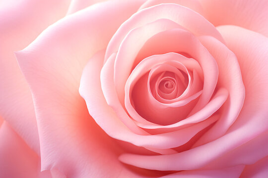 Closeup pink rose flower texture background for Valentine's Day. Pink rose texture background for romantic Valentine's Day celebration. Wedding invitation card. Macro pink rose flower.