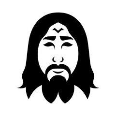 jesus head vector icon