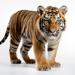Royal Tiger P T Corbetti Isolated, White Background, For Design And Printing