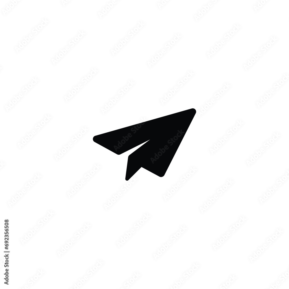 Aufkleber send message icon. paper plane sign vector for web site computer and mobile app