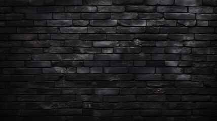 black brick wall dark background for design wallpaper