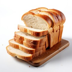 Sliced Bread White Background, White Background, For Design And Printing