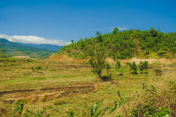 portrait of a village during the day and dry season 