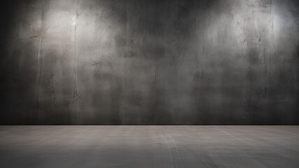 Dark room abstract cement floor for interior decorate copy space
