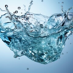 Water Splash White Background beautiful, White Background, For Design And Printing