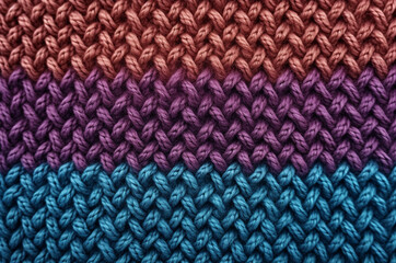 Fototapeta premium Knitted texture, knitted multi-colored background