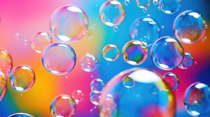Naklejka premium background with colorful and vibrant bubbles, ai