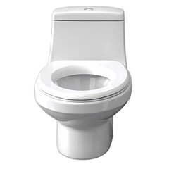 White toilet isolated on transparent background