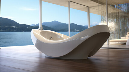 Modern design white luxury bathtub