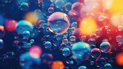 Obraz na płótnie Canvas background with colorful and vibrant bubbles, ai