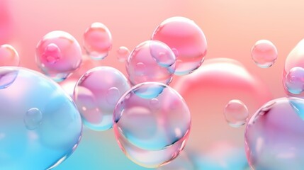 background with colorful and vibrant bubbles, ai