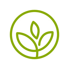 Logo mit Pflanze - obrazy, fototapety, plakaty