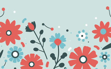 Abstract background poster floral. Good for fashion fabrics, postcards, email header, wallpaper, banner, events, covers, advertising, and more. Valentine's day, women's day, mother's day background. 