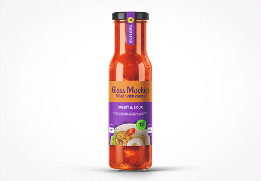 Sweet And Sour Hot Chili Sauce Packaging Mockup