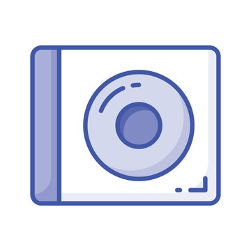 recommend clip art: An icon of dvd player in trendy design style, modern cd rom vector
