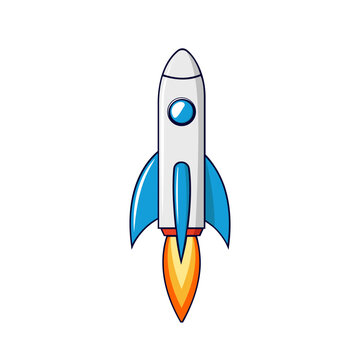 Rocket launcher icon design vector illustration. Startup sign and symbol.