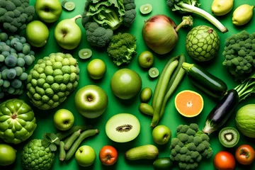 Zelfklevend Fotobehang green apples © qaiser