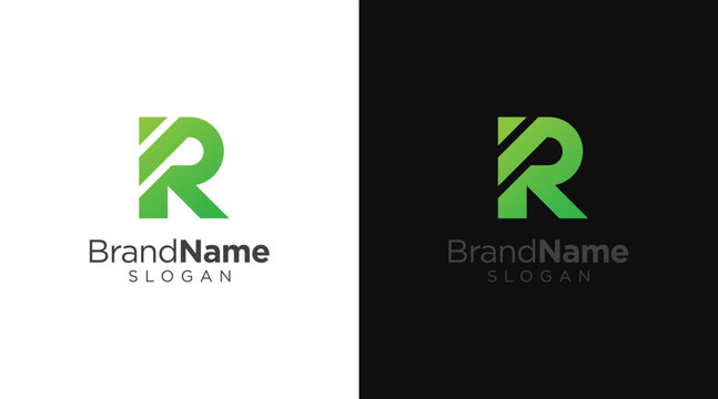 Letter R logo design for various types of businesses and company. colorful, modern, geometric letter R logo