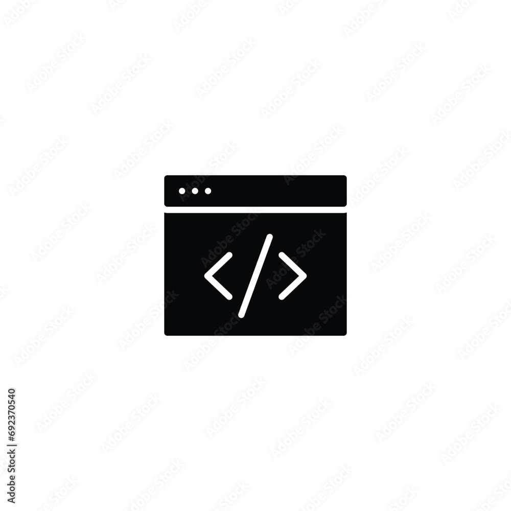 Poster browser icon, web icon, website sign vector for web site computer and mobile app