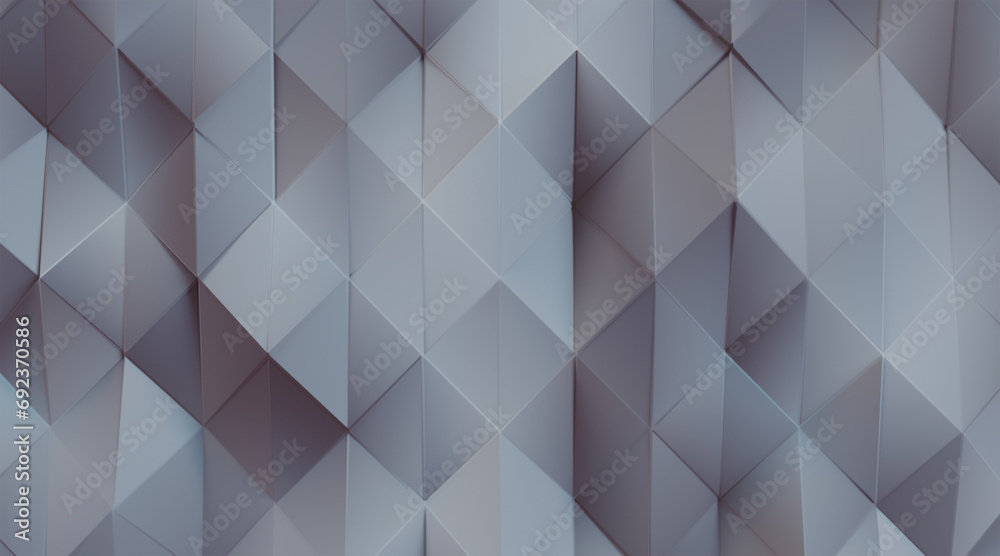 Wall mural random shifted wall background with tiles. futuristic, triangle tile pattern wallpaper with 3d. 3d r