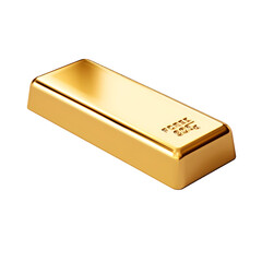 Gold bars isolated on transparent background