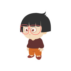 cute pose vector kids elements boy