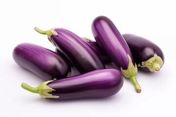 Eggplant on white background