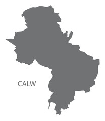 Calw German city map grey illustration silhouette shape