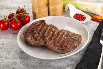 Rib eye steak grilled beef