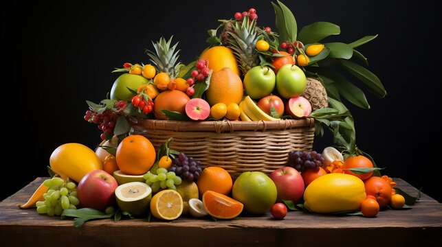Fresh Fruits in Basket