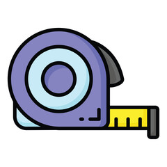 Measurement Tape vector design, an instrument for measuring, inches tape icon