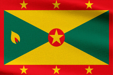 Fototapeta premium Close-up view of Grenada National flag.