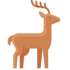Reindeer icon, Christmas related vector illustration