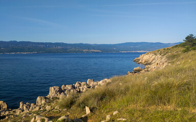 Coastal lanscape at Sveti Marak beach, on Krk Island (Croatia)